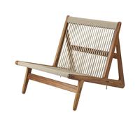 GUBI MR01 Initial outdoor lounge chair Bois d'iroko huilé