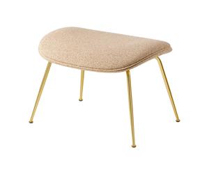 GUBI Repose-pieds Beetle Ottoman conic base entièrement revêtu Around bouclé 004-brass