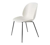 GUBI set de 4 chaises BEETLE DINING CHAIR base noire (Alabaster white - polypropylène et acier)