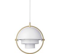 Gubi Suspension Multi-Lite - laiton - Ø 22,5 cm - blanc