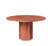 Epic Table à manger ronde Travertin rouge Gubi - 5710902876973