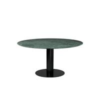 GUBI Table à manger Gubi 2.0 marble green. ø150. structure noire