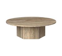 GUBI table basse EPIC COFFEE TABLE Ø 110 cm (Warm Taupe - Travertin)