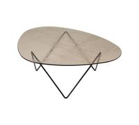 GUBI Table basse Pedrera Noir semi-mat-verre structuré bronze