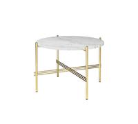 Gubi Table basse TS - Marbre - Bianco Carrara - laiton - 55 cm