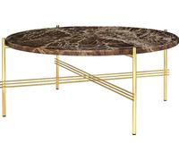 Gubi Table basse TS - Marbre - Marrone Emperado - laiton - 80 cm