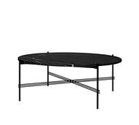 GUBI Table basse TS Round black marquina marble. ø105. structure noire