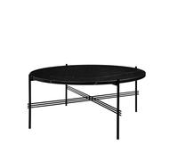 GUBI Table basse TS Round black marquina marble. ø80. structure noire