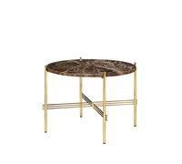 GUBI TS Table Basse Ronde Ø55 Laiton/ Marbre EmperadDoré Marron