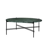 GUBI Table basse TS Round green guatemala marble. ø105. structure noire