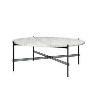 GUBI Table basse TS Round white carrara marble. ø105. structure noire