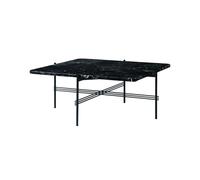 GUBI table basse structure noire TS 80 x 80 x H 40 cm (Noir Marquina - Marbre et métal)