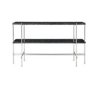 GUBI Table d’appoint TS Console 120x30x72 cm Black marquina marble-acier