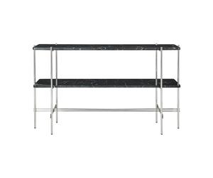 GUBI Table d’appoint TS Console 120x30x72 cm Black marquina marble-acier