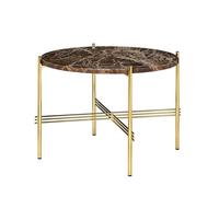 Gubi Table basse TS - Marbre - Marrone Emperado - laiton - 55 cm