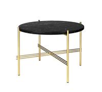 GUBI TS Table Basse Ronde Ø55 Laiton/ Marbre Noir Marquina