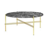 GUBI table basse ronde structure laiton TS Ø 80 x 35 cm (Gris Emperador - Marbre et métal)