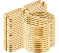 GUBOCA 80 PCS Anneau en D et Boucle Coulissante Plate en Métal,Boucle Sac,Anneau Sac a Main,pour Sacs à Dos,Ceintures,Artisanat,Bricolage (Or, 32mm)