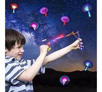 GUBOOM 15 Pièces Jouets LED Lumineux Helicoptere, Jouet LED de Fronde, Lumineux Catapulte Volant Jouet, Lumineux LED Hélicoptère Volant pour Enfants Jouets Cadeau
