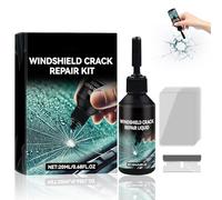 Gubuyi Kit Reparation Pare Brise, Kit Réparation Verre, Efface Rayure Pare Brise, Colle Pare Brise Voiture, Kit de Réparation de Verre Fissuré pour Craquelures, Rayures, Trous, Dommages en éToile (2)