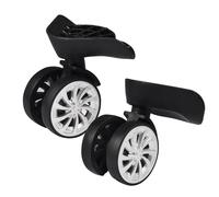 Gucagle 1 Paire de Roues de Valise à Bagages, Remplacement de Roue pivotante, Roues de Coffre, Double rangée muette, pour Chariot à Valise à Bagages