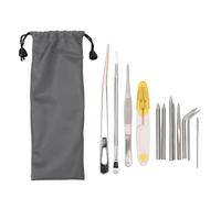 Gucagle 12 pièces ensemble de couture de paracorde en acier inoxydable aiguille de paracorde avec sac de rangement efficacité d'enfilage et de tissage facile pour les projets de bricolage