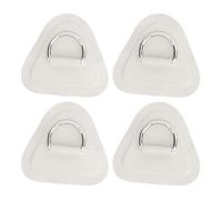 Gucagle 4 pièces D Ring Patch en Acier Inoxydable D Ring Pad Accessoires d'arrimage durables pour Bateau Gonflable Planche de Surf dériveur Planche à pagaie Kayak canoë Radeau (Grise)