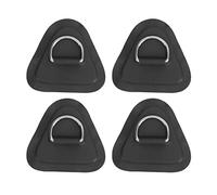 Gucagle 4 pièces D Ring Patch en Acier Inoxydable D Ring Pad Accessoires d'arrimage durables pour Bateau Gonflable Planche de Surf dériveur Planche à pagaie Kayak canoë Radeau (Noire)