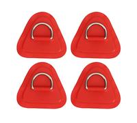 Gucagle 4 pièces D Ring Patch en Acier Inoxydable D Ring Pad Accessoires d'arrimage durables pour Bateau Gonflable Planche de Surf dériveur Planche à pagaie Kayak canoë Radeau (Rouge)
