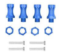Gucagle Adaptateur de Conversion Hexagonal de Roue RC 12mm à 17mm, Extension d'élargissement de Roue en Alliage d'aluminium 30mm pour Camion sur chenilles de Voiture RC Tout-Terrain 1/10 (Bleue)