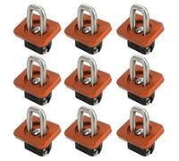 Gucagle Ancrages d'arrimage pour lit de camion, anneaux rétractables en acier inoxydable, robustes, porteurs de charge de 1 000 lb, pour Chevy Silverado Sierra Colorado Canyon, 9 pièces (Orange)