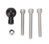 Gucagle Base de Serrage de Guidon de Moto, Tige de Fourche, Base à rotule avec Boulon de Support M8, Boule en Caoutchouc de 1 Pouce pour système de Support B367U, Compatible avec