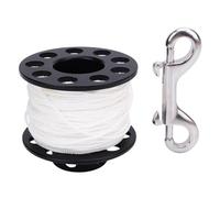 Gucagle Bobine de plongée sous-Marine compacte avec Ligne Blanche de 131,2 Pieds, Pince à Double extrémité de 90 mm pour épave de Grotte, plongée de sécurité Technique