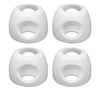 Gucagle Bouton de porte de sécurité pour bébé couvre conception verrouillable serrures de bouton de porte à l'épreuve des enfants pour enfants ABS blanc 4 pièces 6.5x6.5x5 cm