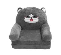 Gucagle Canapé Pliable pour Enfants 2 en 1, canapé de détente léger, Extensible, Design de Dessin animé, pour Chambre d'enfant, Salle de Jeux, Chien Gris (2 Niveaux)