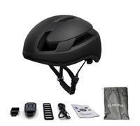 Gucagle Casque d'équitation Intelligent à LED avec Signal Lumineux, Compteur de Vitesse, télécommande, Prise en Charge de la Programmation de l'application BT pour Les Cyclistes Adultes, (Noire)