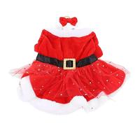 Gucagle Costume de Noël pour Animal de Compagnie, Amusant, Mignon, père, père Noël, Chien, Chat, Tenue de Vacances, Ceinture réglable, fête Festive, Cosplay, Tissu Doux, Coiffure avec (M.)