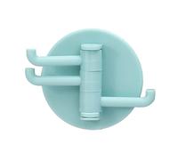 Gucagle Crochet porte-serviettes pivotant Crochet mural pivotant 3 crochets ABS Crochet mural adhésif rotatif pour salle de bain Cuisine Organisation Gain de place Matériau durable