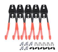 Gucagle Crochets de garage robustes, cintres de rangement muraux pour organiser les outils, vélos, pelles, tuyaux dans le garage, cuisine, salle de bain, jardin, revêtement en fer (Orange)