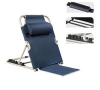 Gucagle Dossier de lit réglable Multi-Angles, Support Stable, Chaise de lit Pliable avec Oreiller pour Personnes âgées handicapées dans Les Soins Infirmiers au lit, Tissu Oxford en métal (Bleue)