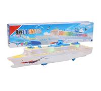 Gucagle Electric Music Ship Boat Toy Highly Realistic Simulation Boat Toy with Lights Sound Effects for Kids Ages 3 and Up ABS Material 49cm Long