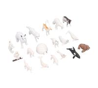 Gucagle Ensemble de Figurines d'animaux arctiques, 18 pièces, Jouet éducatif pour Enfants, Simulation de lièvre Arctique, Renne, Baleine Blanche, Ours, modèle en PVC, décoration de
