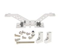 Gucagle Ensemble de Montage de Tige de Liaison de Renfort d'essieu Avant de Voiture RC en Alliage d'aluminium pour pièces axiales SCX10, Accessoires de Mise à Niveau, Couleur Argent (Argent)