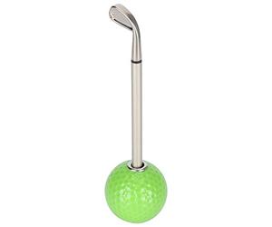 Gucagle Ensemble de stylos de golf, décoration de bureau multifonctionnelle avec porte-stylo design balle de golf pour les amateurs de golf, cadeau de Noël, balle en caoutchouc, alliage (Verte)