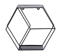Gucagle Étagères hexagonales Simples en Fer forgé, décoration Murale hexagonale pour Chambre à Coucher, Salon, Bureau (Noire)