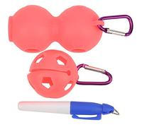 Gucagle Housse de protection pour balle de golf, support en silicone souple, sac de rangement avec porte-clés, stylo à dessin pour les amateurs de golf, accessoires de golf portables