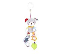 Gucagle Jouet en Peluche Doux pour bébé, hochet Animal Mignon, lit de bébé, Poussette, poupée Suspendue, Clochette, Jouet sensoriel éducatif pour Les Nouveau-nés, Les Tout-Petits de 0 et (Chienne)