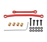 Gucagle Kit de biellette de Direction 1/24 en Alliage d'aluminium de Haute précision RC pour Voiture sur chenilles FMS FCX24 Durable léger Installation Facile 2 Accessoires 4 Boules de (Rouge)