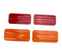 Gucagle Kit de feux de position latéraux de rechange en ABS robuste pour clignotants avant et arrière compatibles avec les modèles Chevy série G Van 1968 1972, 4 pièces incluses (Rouge et jaune)