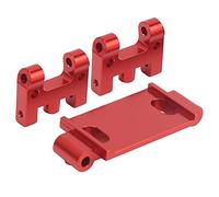 Gucagle Kit de Mise à Niveau du Bras oscillant supérieur Avant en Alliage d'aluminium RC pour modèle de Voiture télécommandé WPL D12, pièces de Rechange usinées CNC durables Hautes (Rouge)